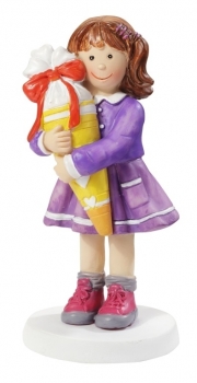 Dekofigur / Tortenfigur - Schulmädchen mit Schultüte - ca. 8,5cm